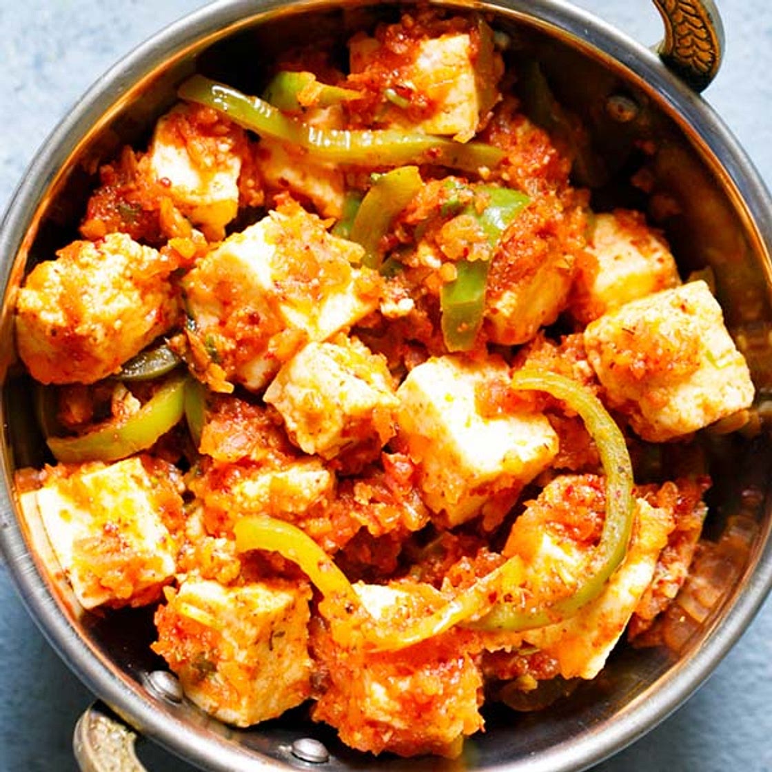 Kadai Paneer Recipe (Paneer Bell Pepper Curry)