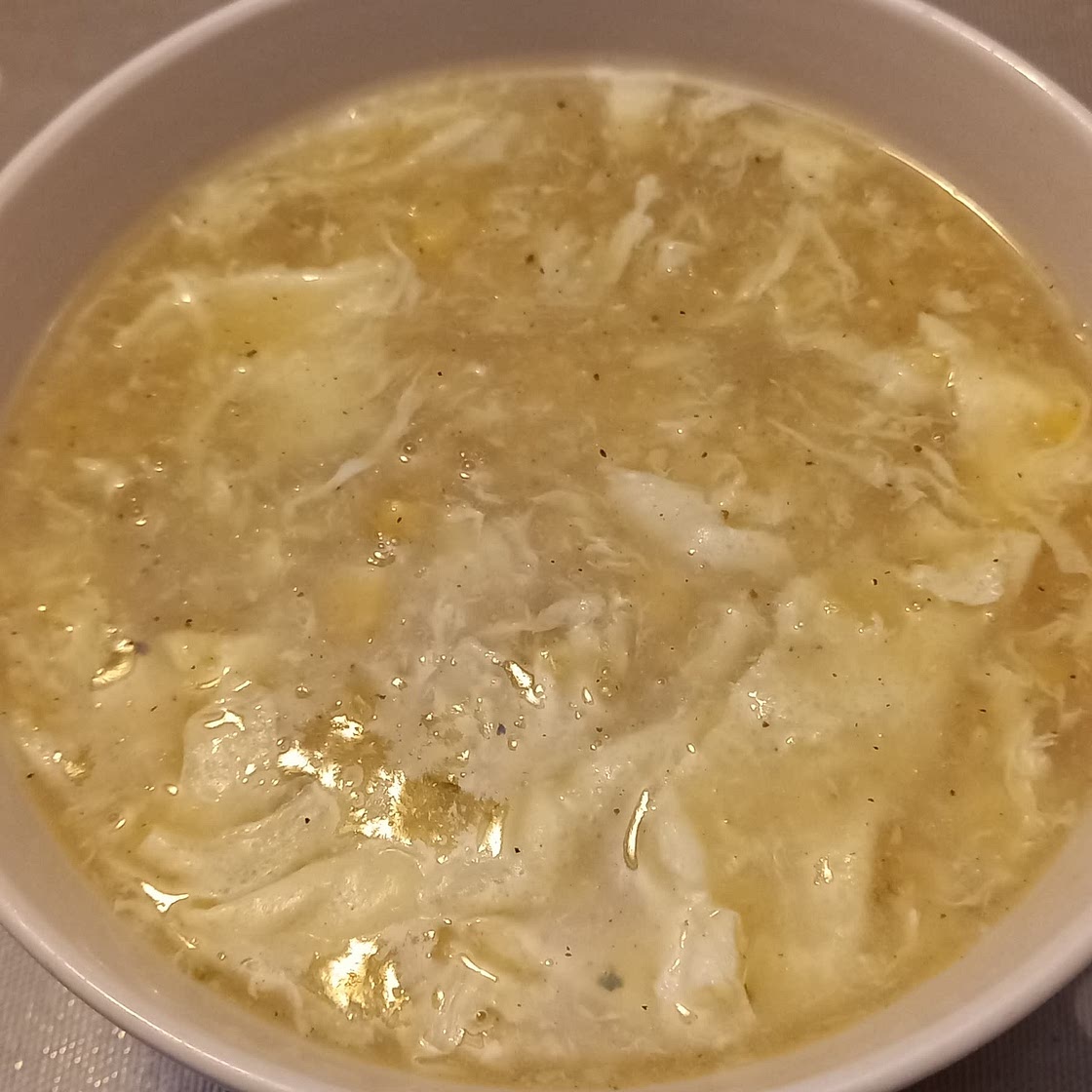 Egg Drop Corn Soup