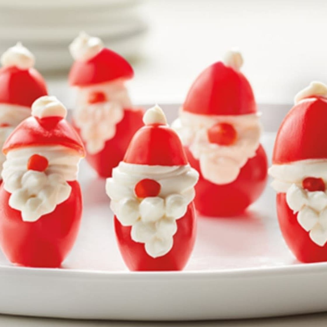 Tomato and Goat Cheese Santas