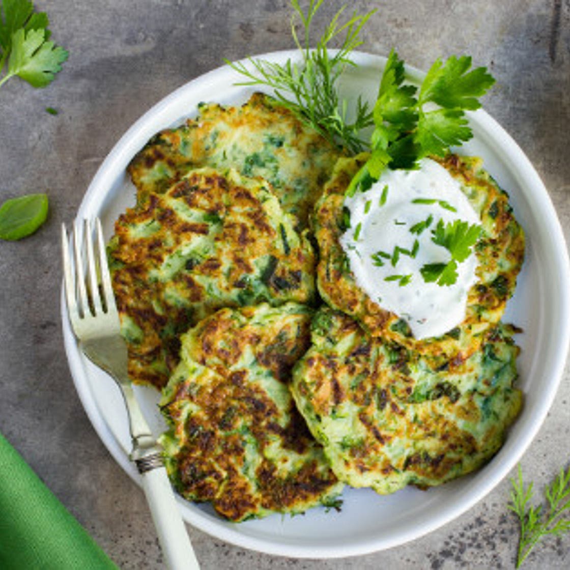Delicious Gluten Free & Dairy Free Zucchini Fritters | Follicular Phase Recipe