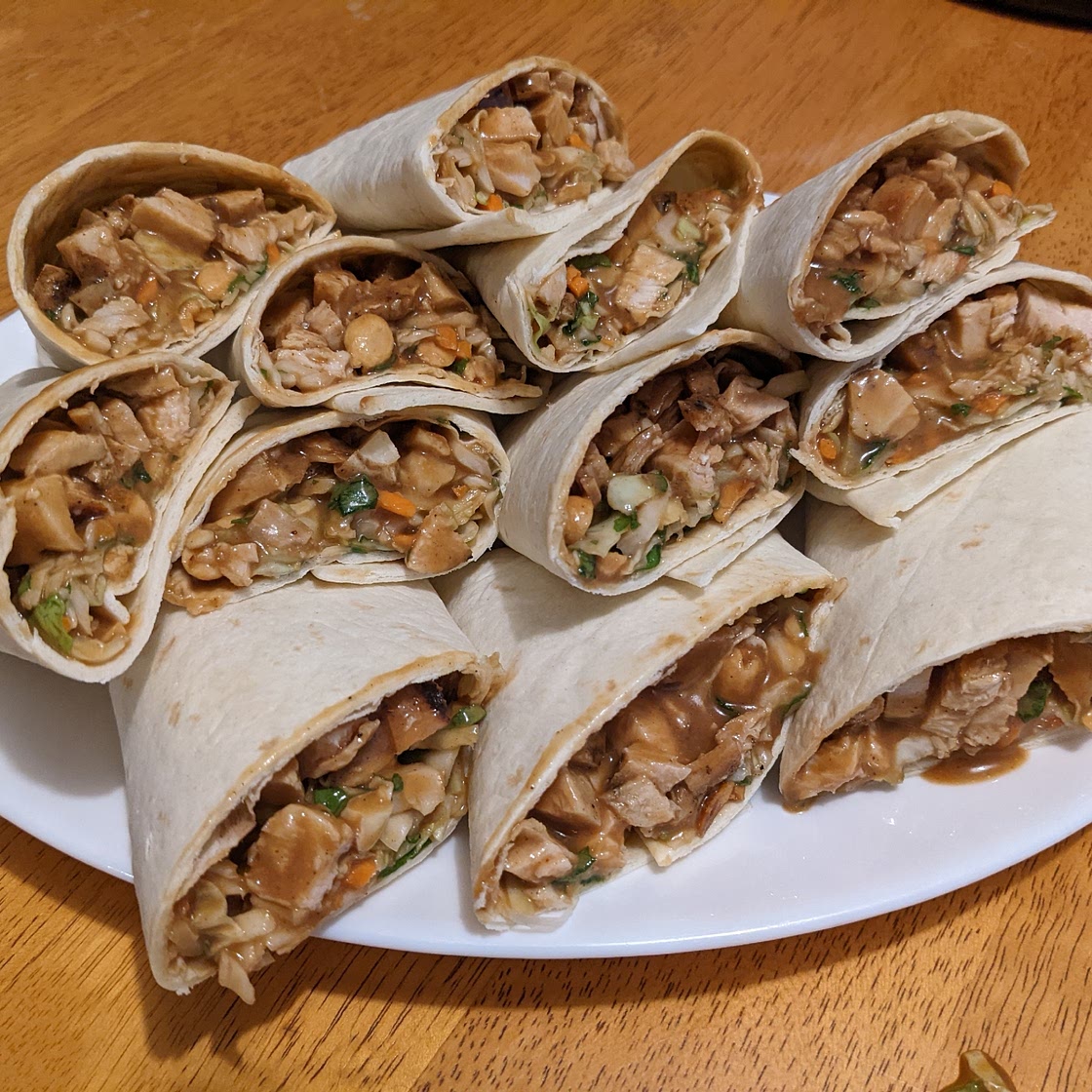 Peanut Chicken Wraps