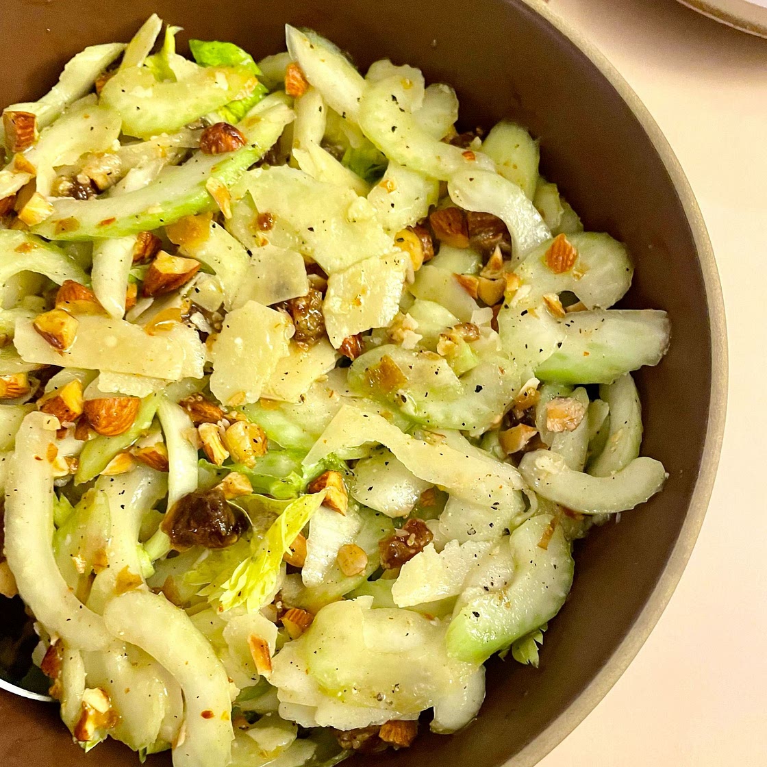 Celery Salad with Dates, Almonds, and Parmesan