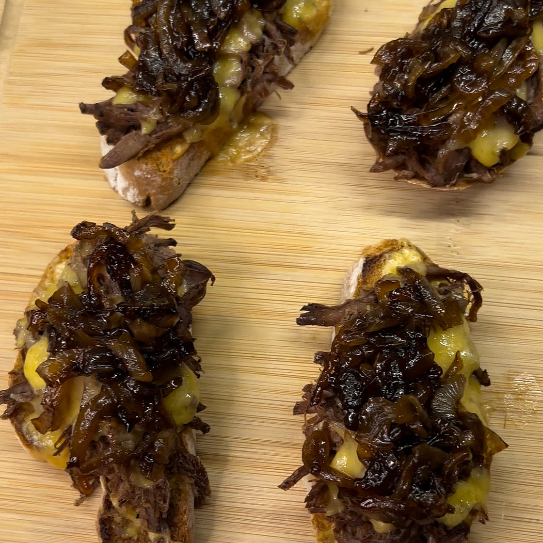 Beef & Caramelised Onion Toastie Bites