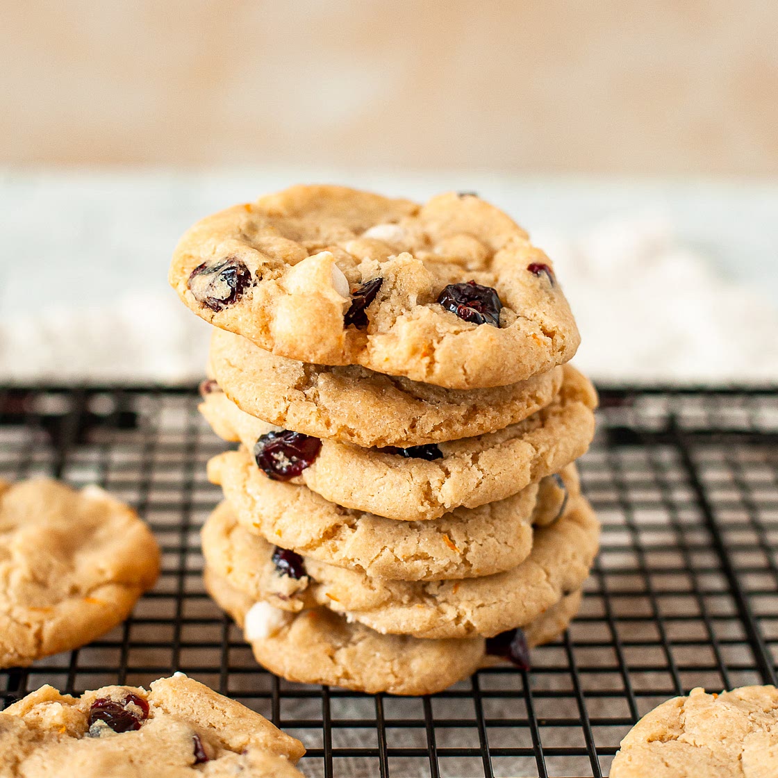 Gluten Free White Chocolate Cranberry Cookies (Dairy Free)