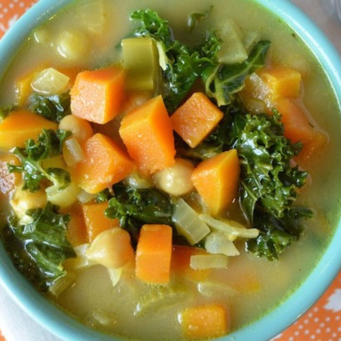 Carrot Ginger Soup with Parsnips & Collard Greens