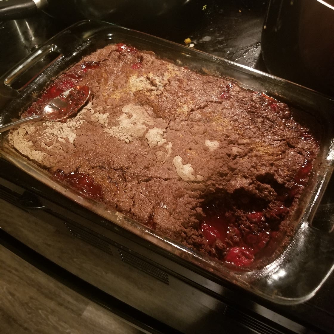 3-Ingredient Chocolate Cherry Dump Cake