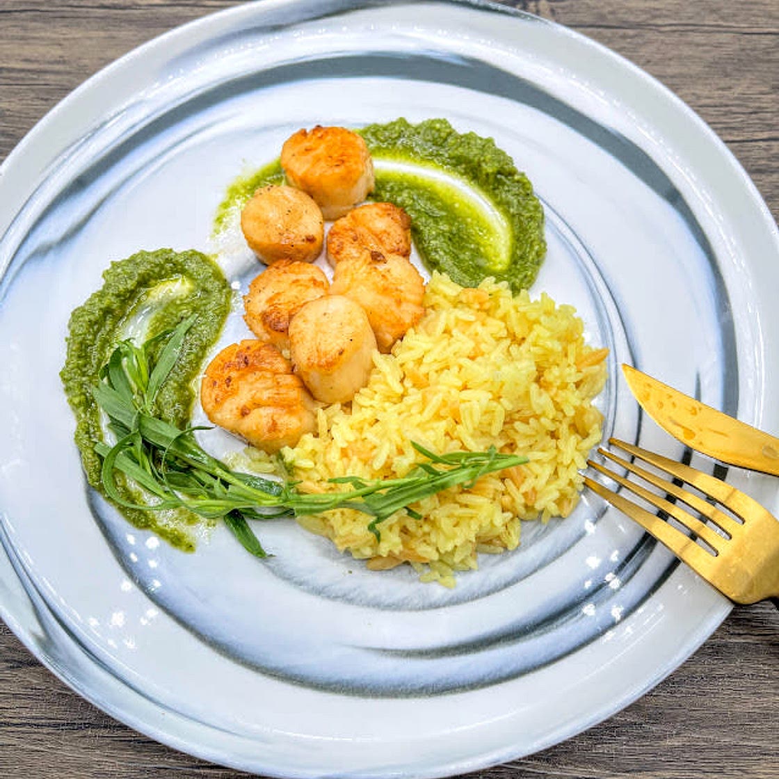 Scallop and Tarragon Pesto