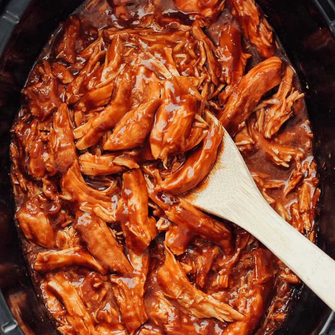Slow-cooker BBQ pulled chicken