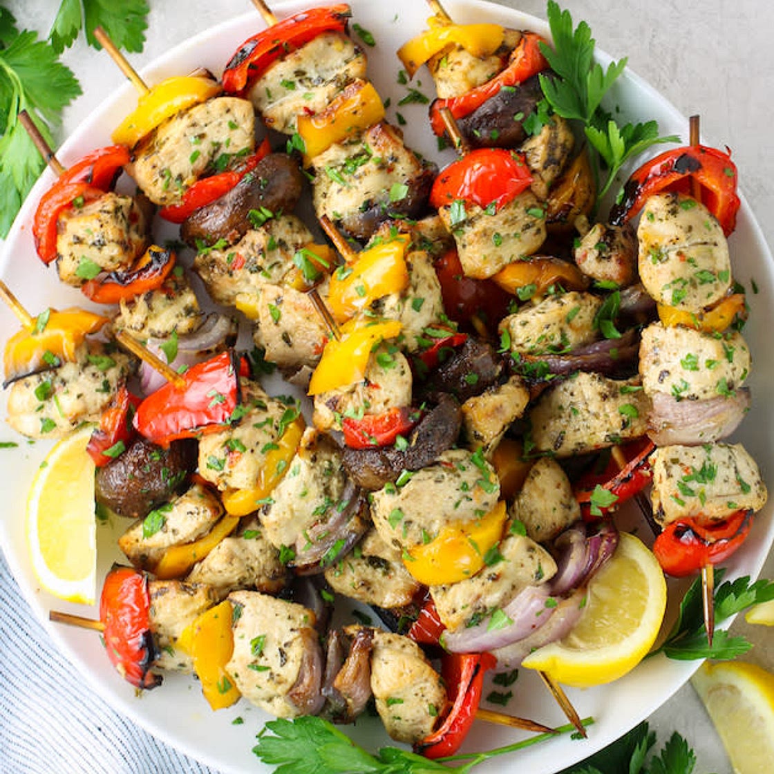 Greek Chicken Kebabs