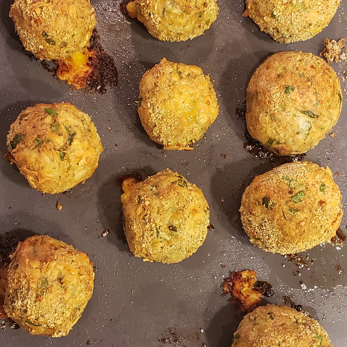 Chicken Parmesan Stuffed Meatballs