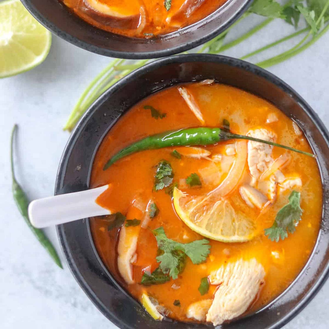 Thai Coconut Curry Chicken Soup