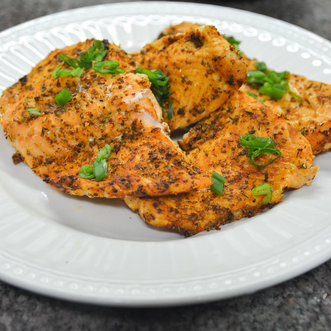 Easy Simple Air Fried Salmon