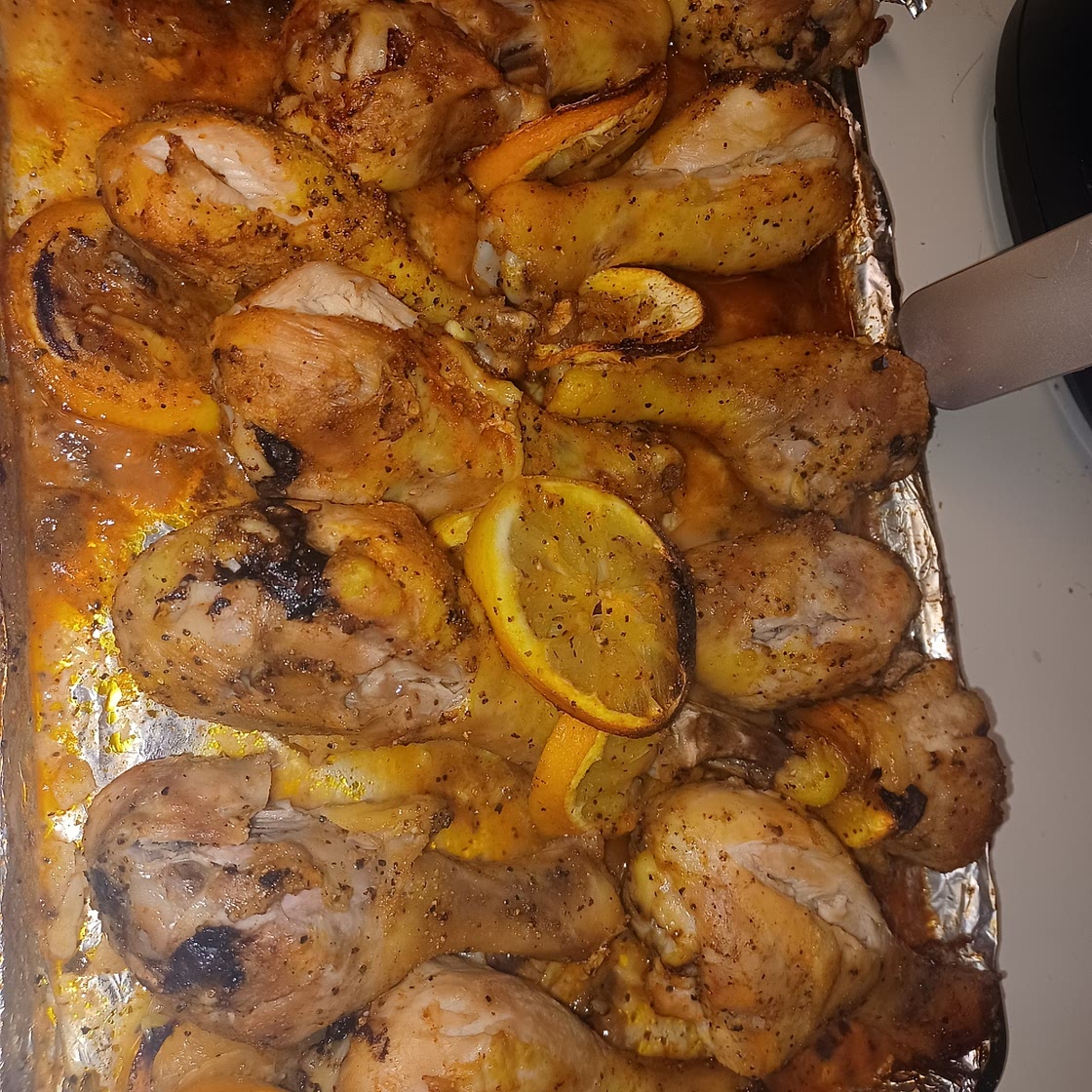Baked Chicken Drumsticks with Lemon and Garlic