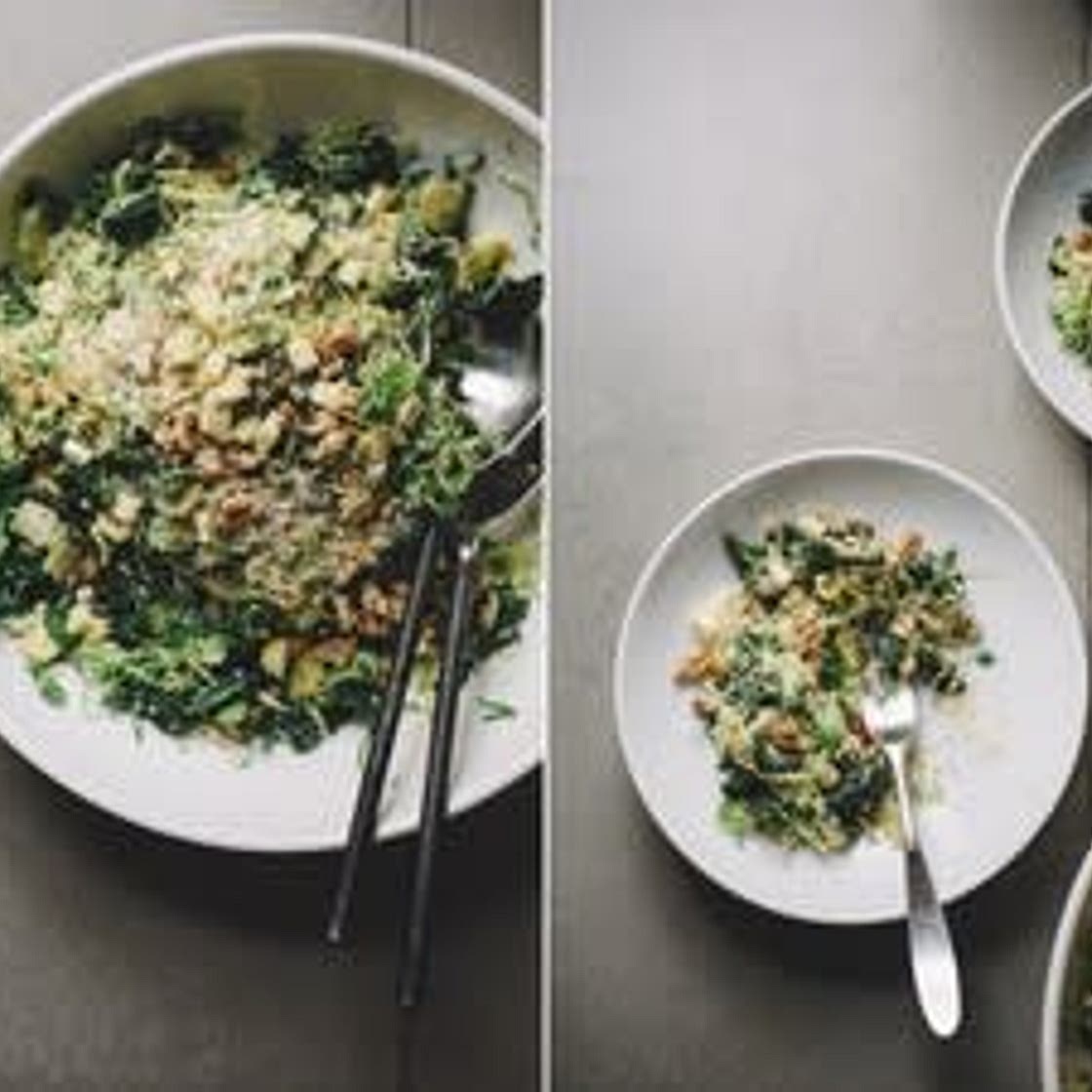 mustardy brussel slaw