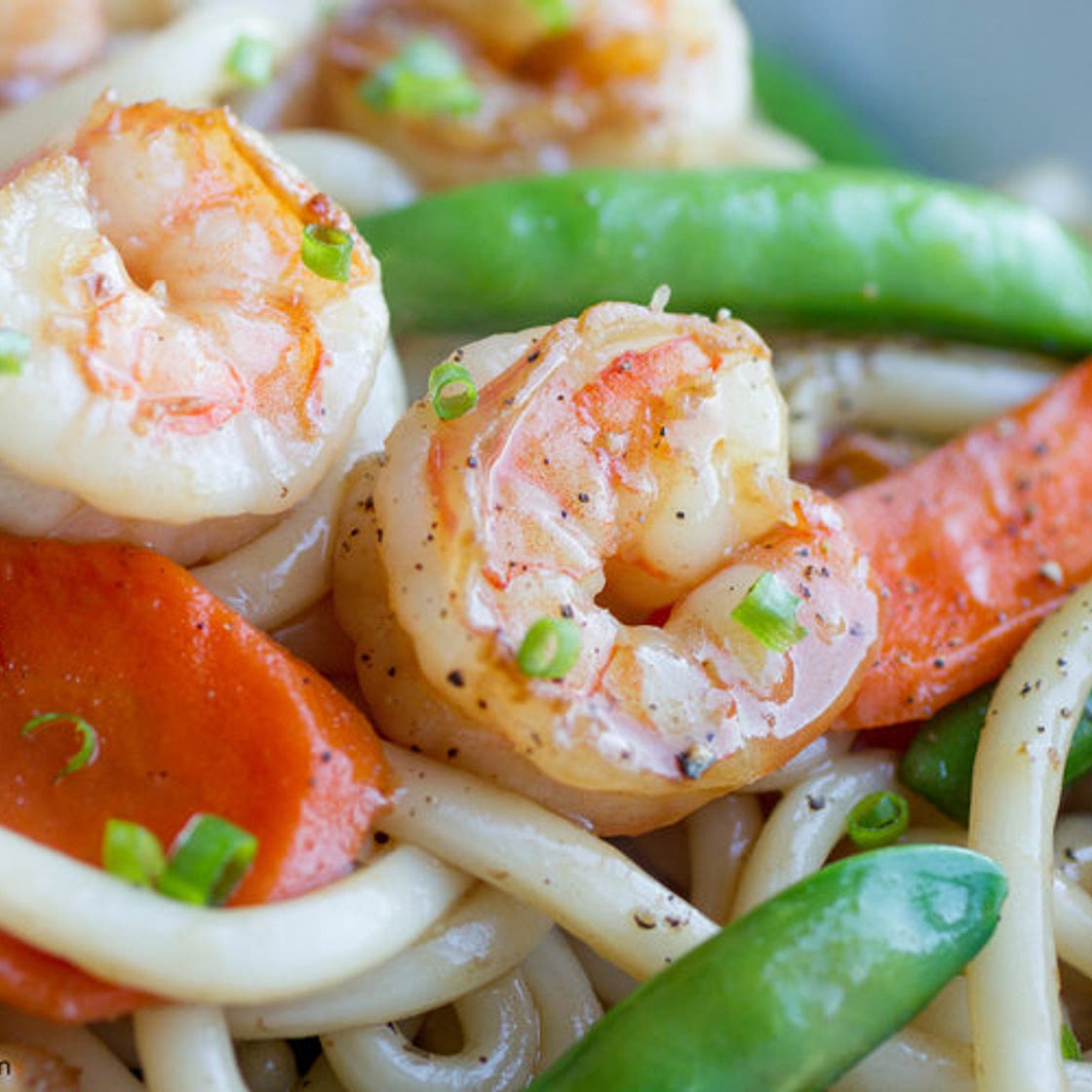 Stir-Fried Udon with Shrimp — Vietnamese Home Cooking Recipes