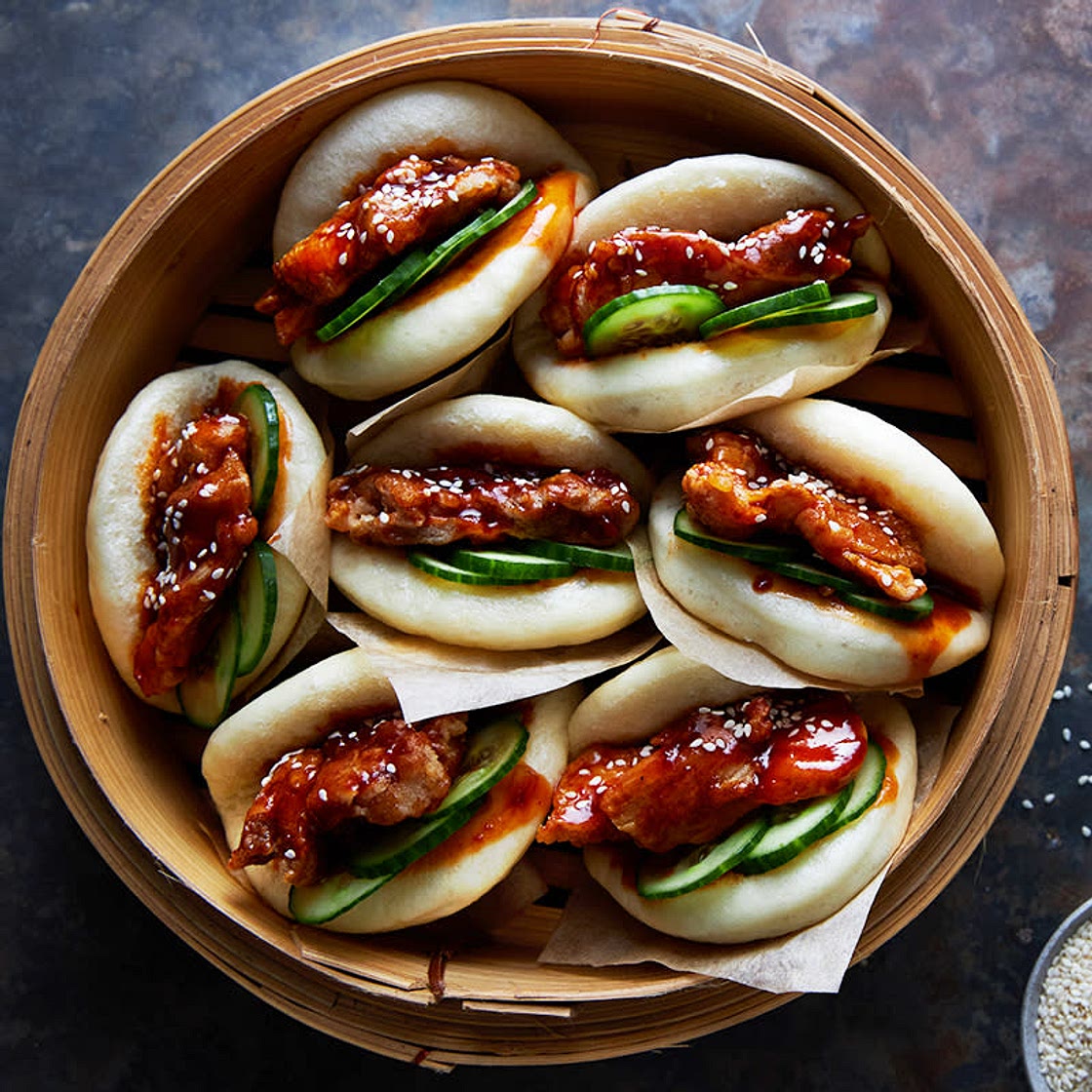 Korean chicken bao buns