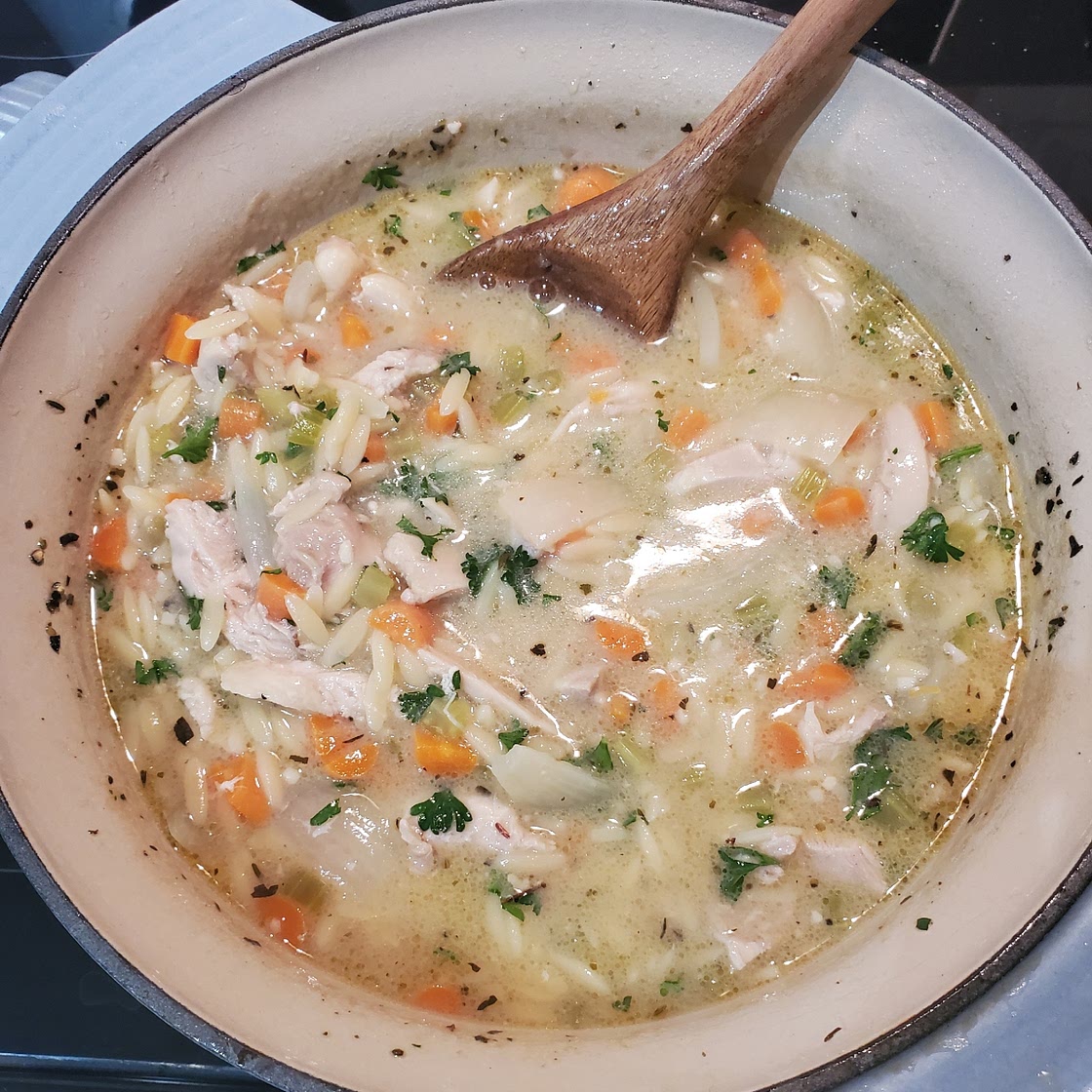 Lemon Chicken Orzo Soup