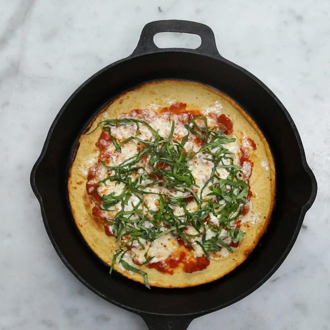 Savory Gluten-Free Chickpea Pizza Pancake Recipe by Tasty
