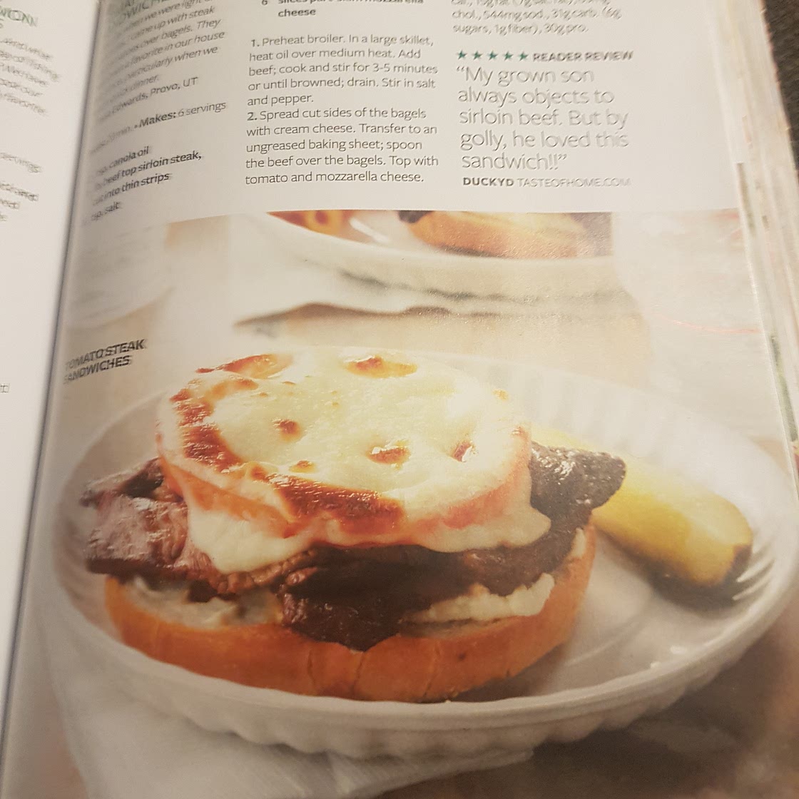 Tomato steak sandwiches