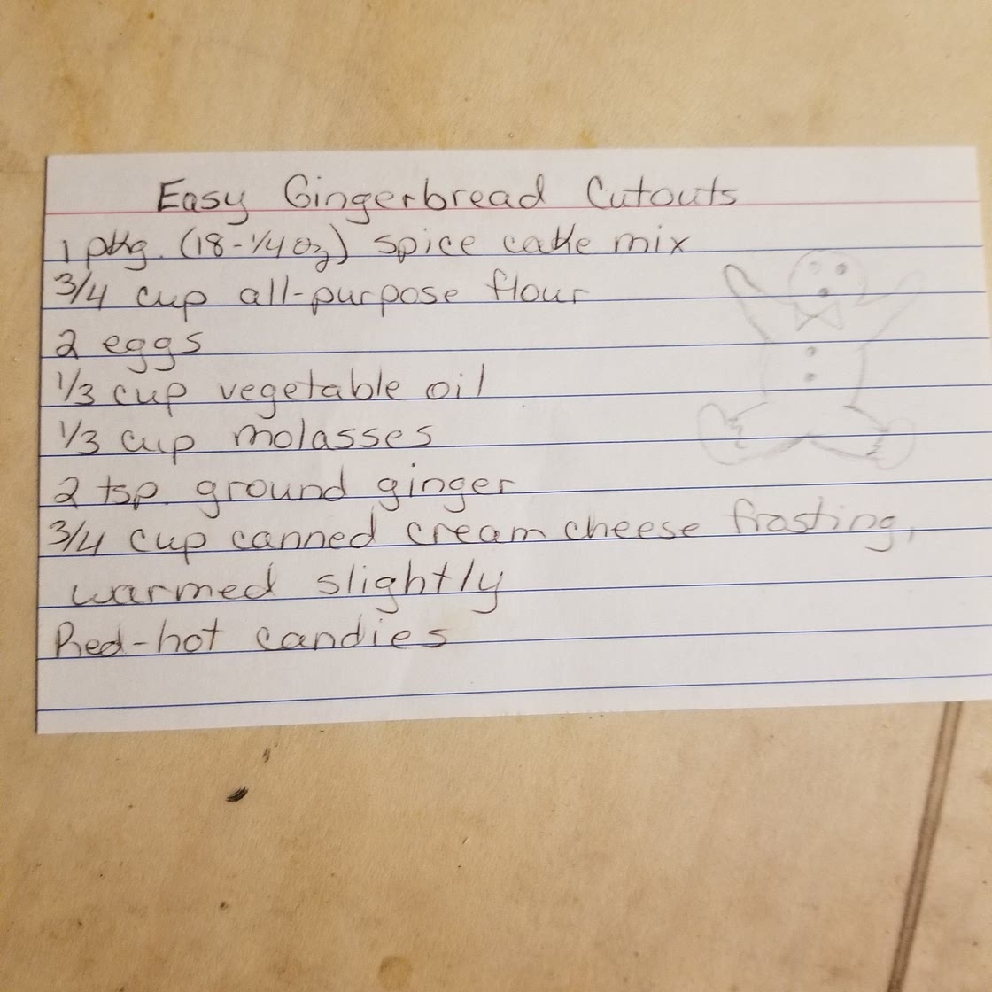 Moms spice cake gingerbread cookies