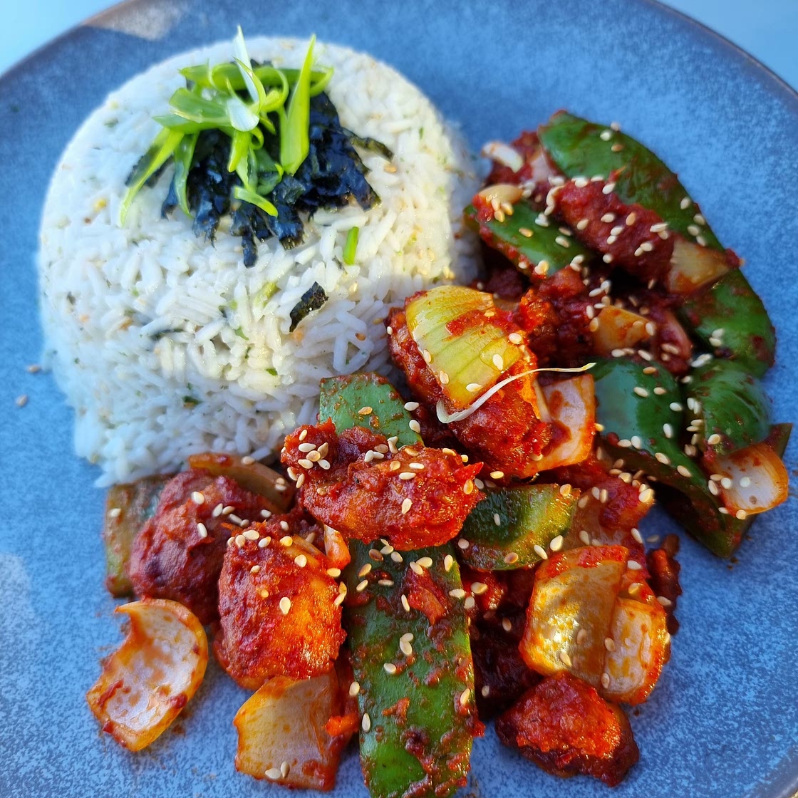 Korean crispy kimchi chicken