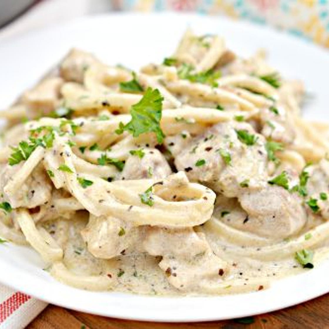 Keto Chicken Alfredo with Palmini Noodles