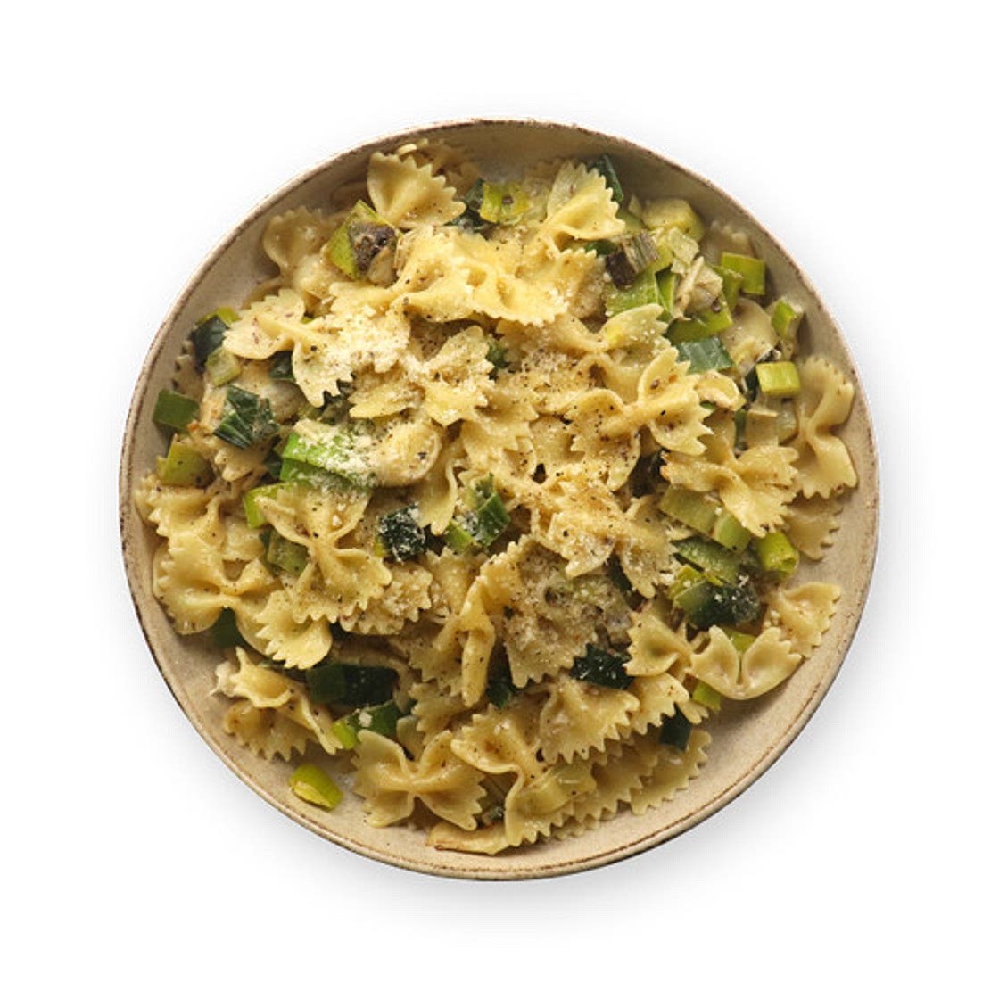 Farfalles & fondue de poireaux