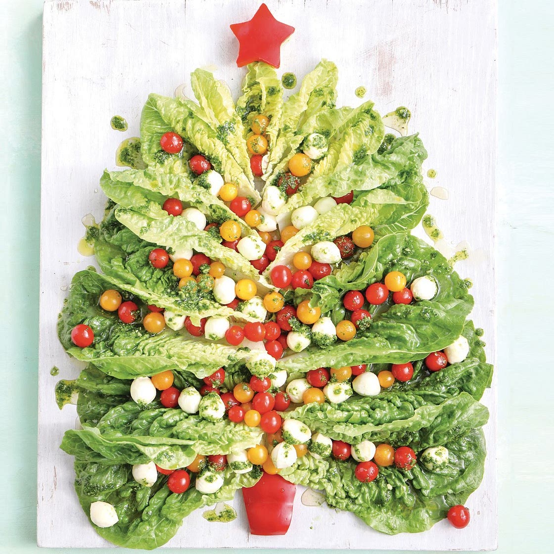 Caprese Christmas tree salad recipe