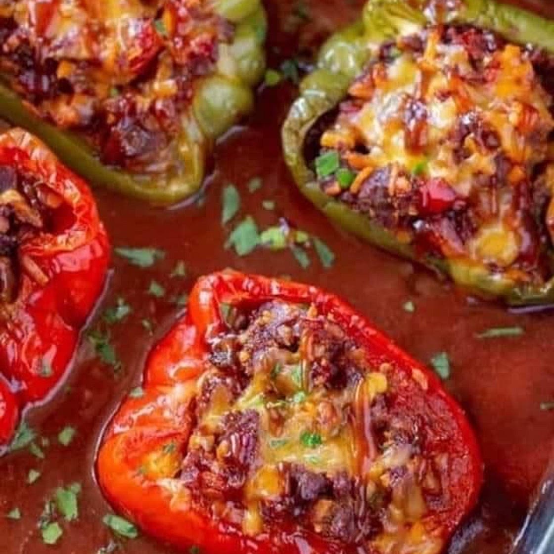 BBQ Beef Stuffed Peppers