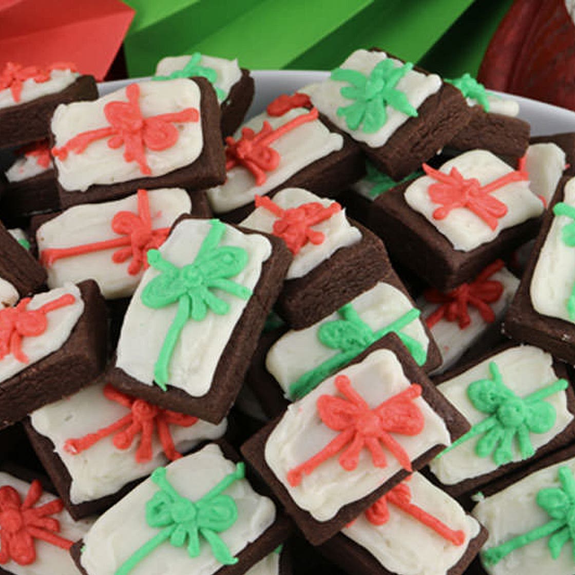 Christmas Chocolate Sugar Cookie Bites