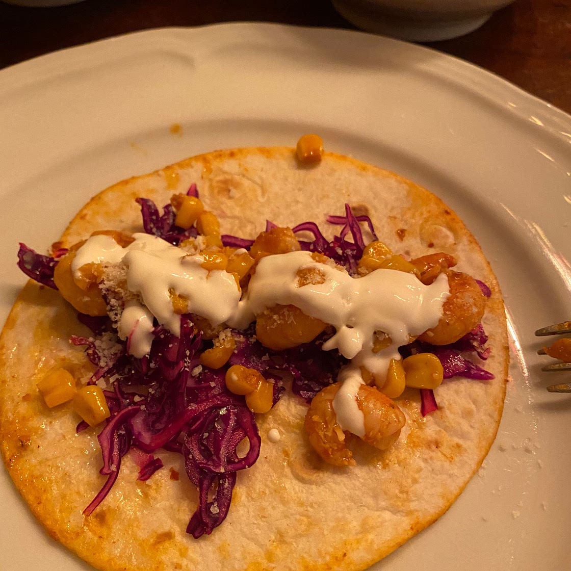 Elote Shrimp Tacos