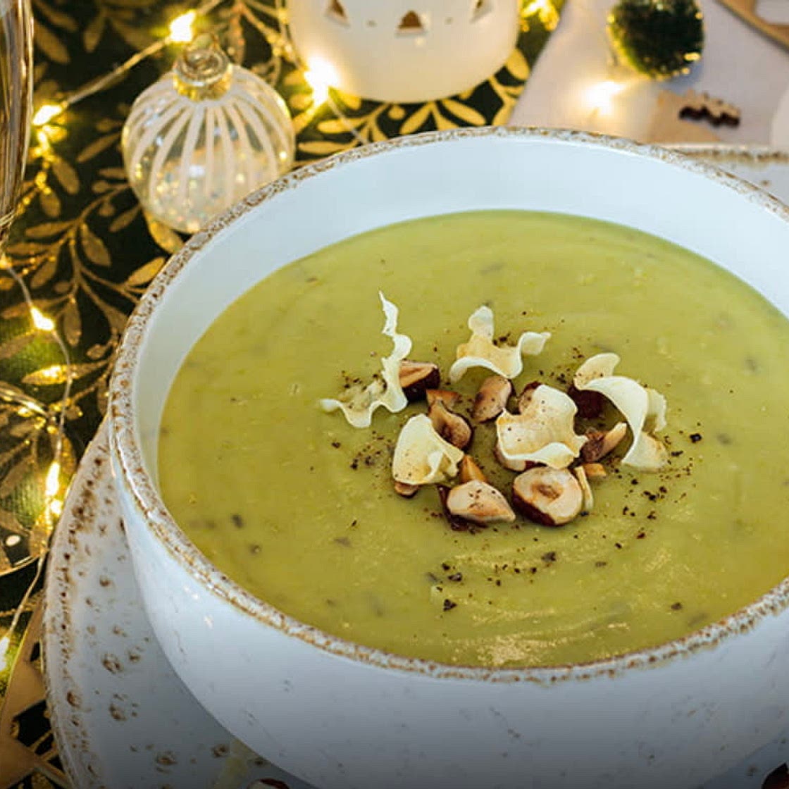 Velouté de panais et petits pois