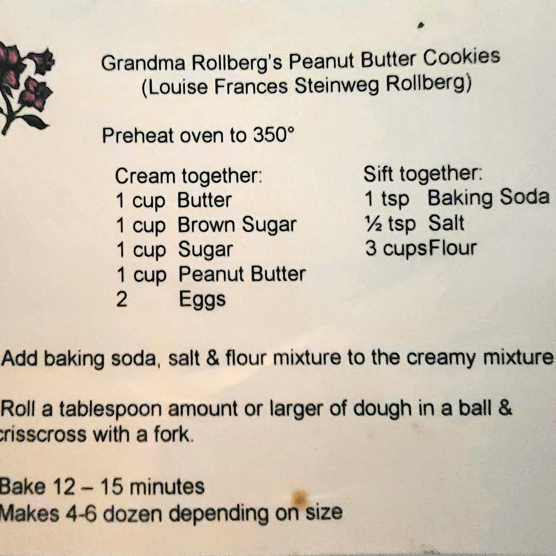 Grandma Rollberg's Peanut Butter Cookies