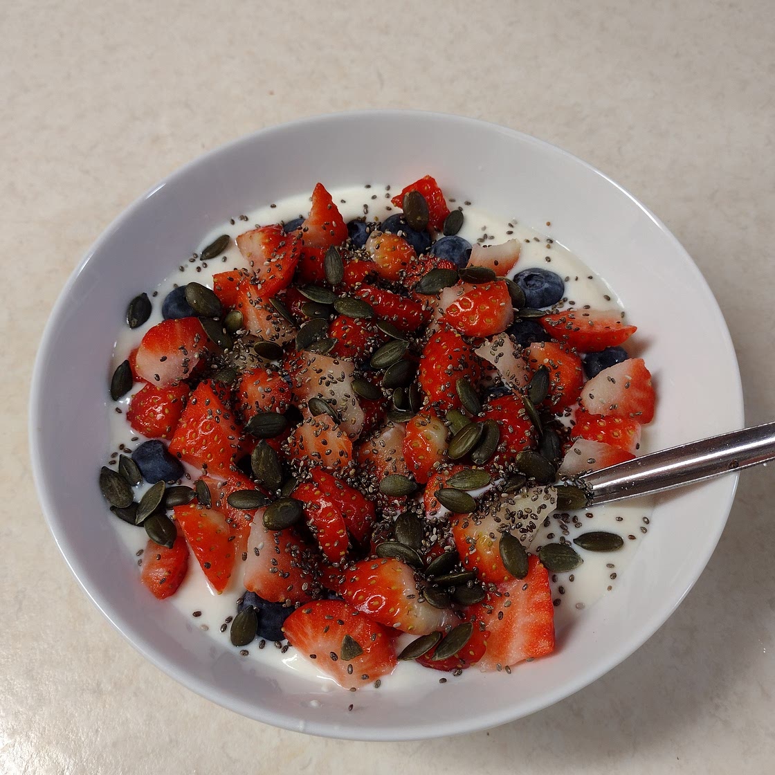 Soy yogurt with berries