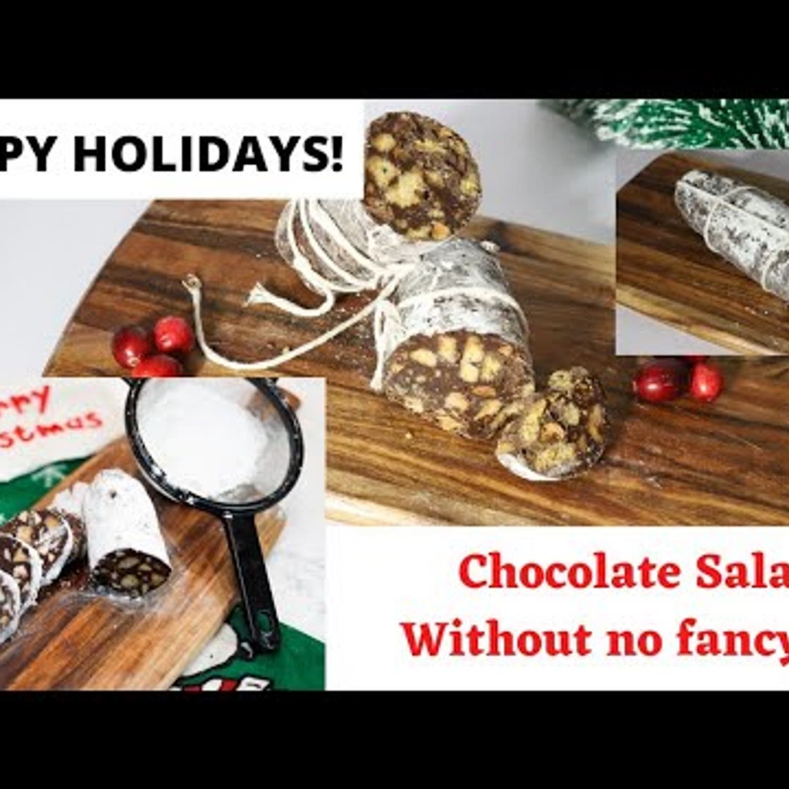 Chocolate Salami Without Any Fancy Tool( Christmas Dessert)