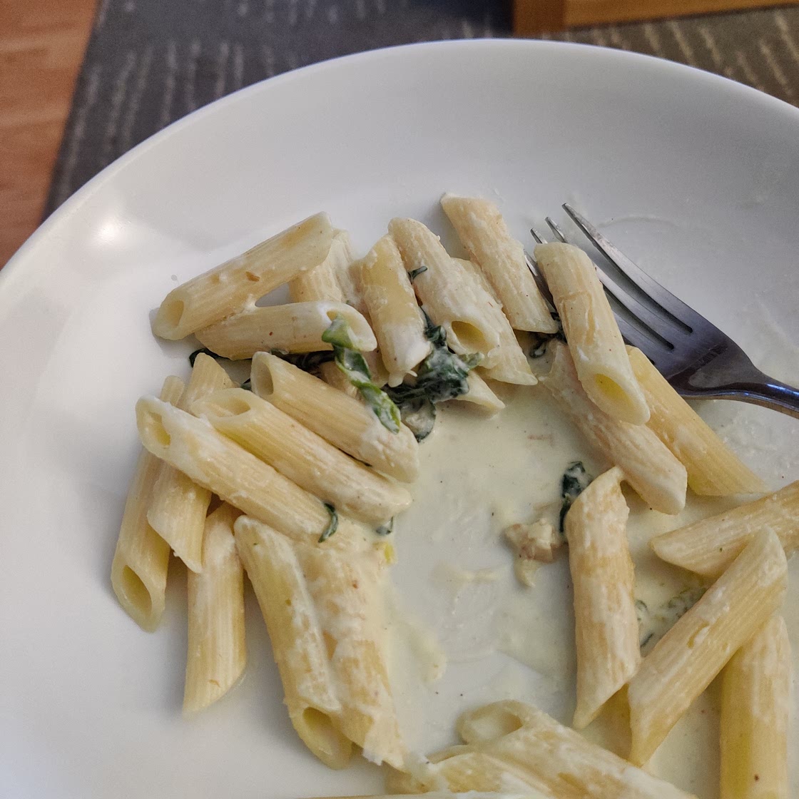 Pasta with Spinach Sauce