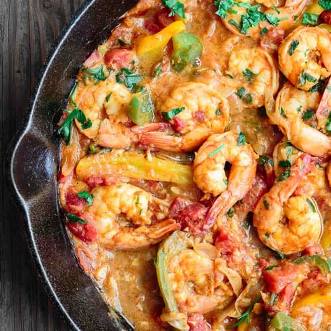 Mediterranean Shrimp with Bell Peppers