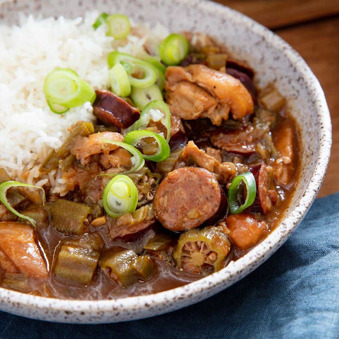 Shrimp, Okra and Andouille Smoked Sausage Gumbo
