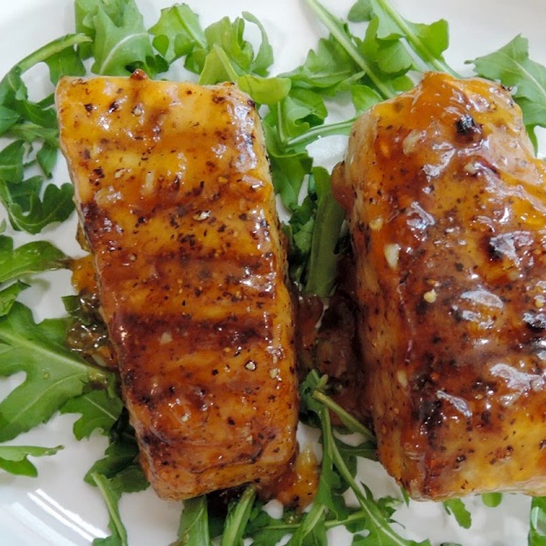 Grilled Opah (Moonfish) with Apricot-Lemon Glaze