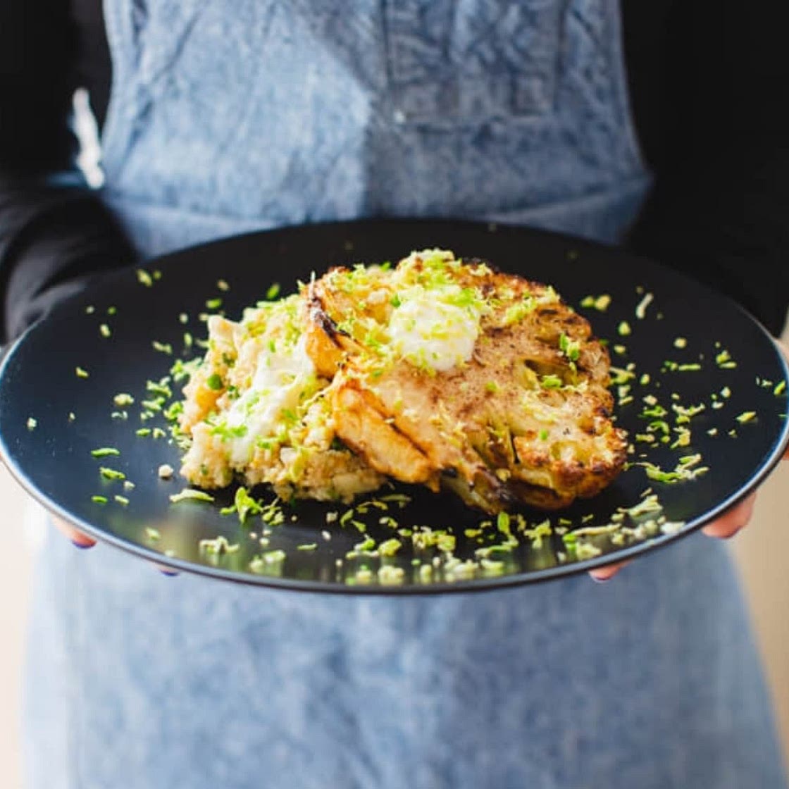 Cauli Steak with Spiced Orange Couscous