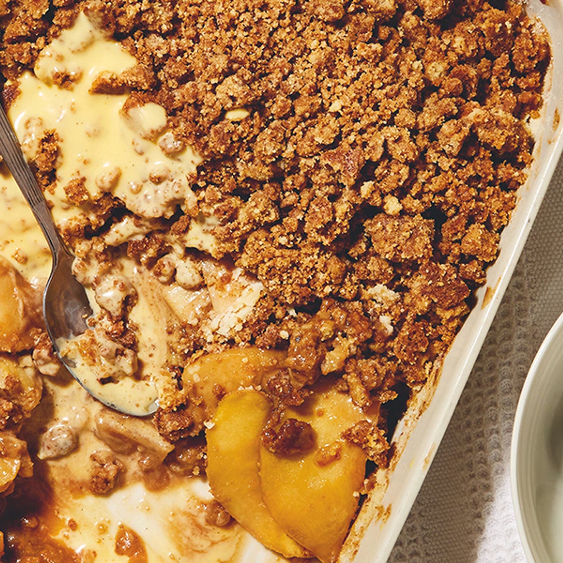 Butterscotch apple crumble
