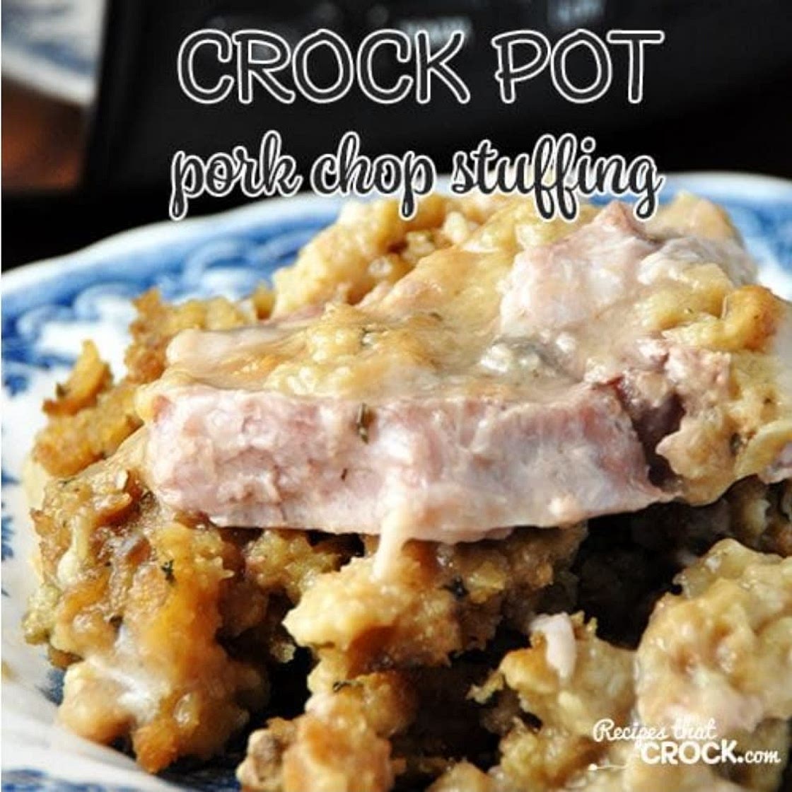 Pork chops and stuffing (crockpot)