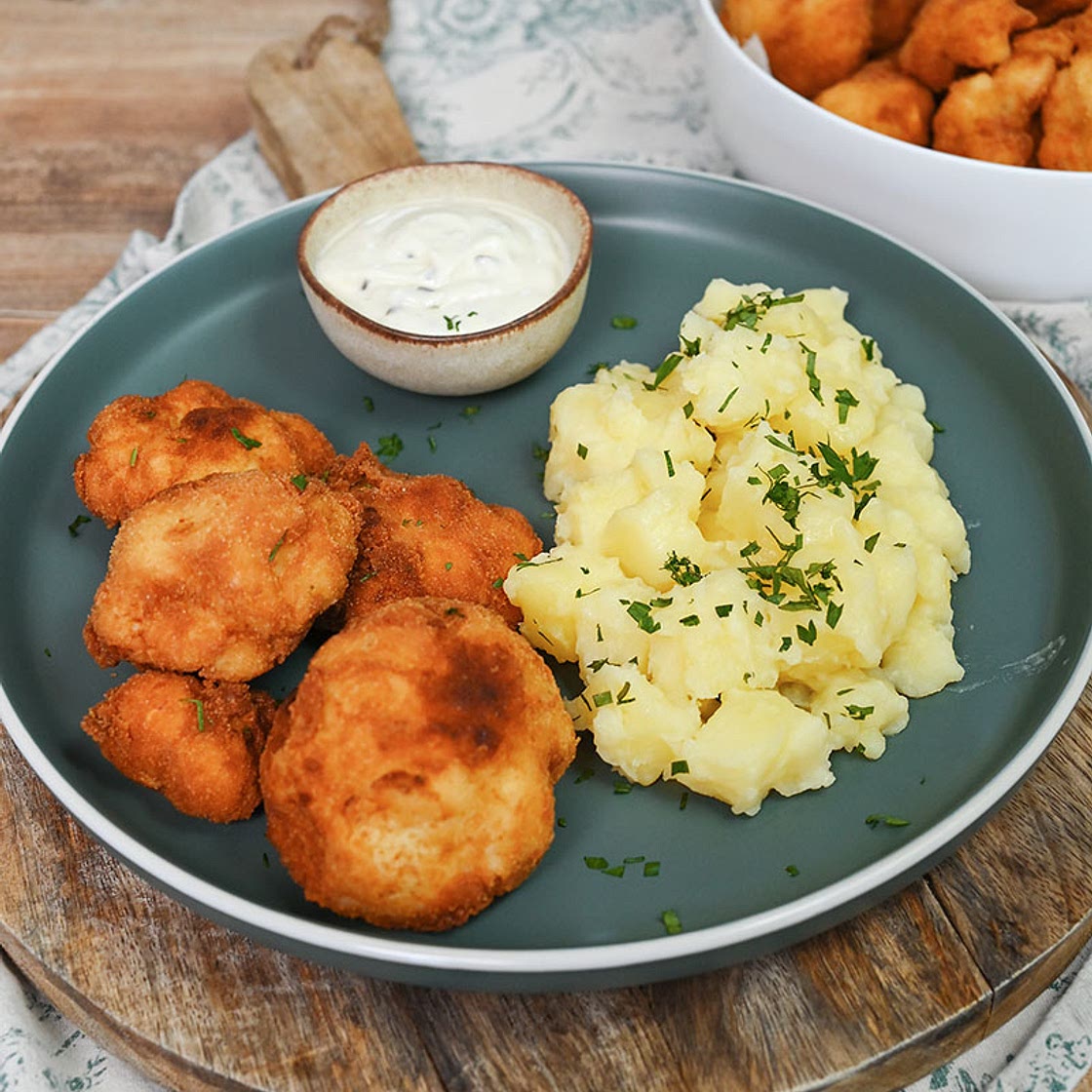 Deep Fried Cauliflower With Buttery Potatoes