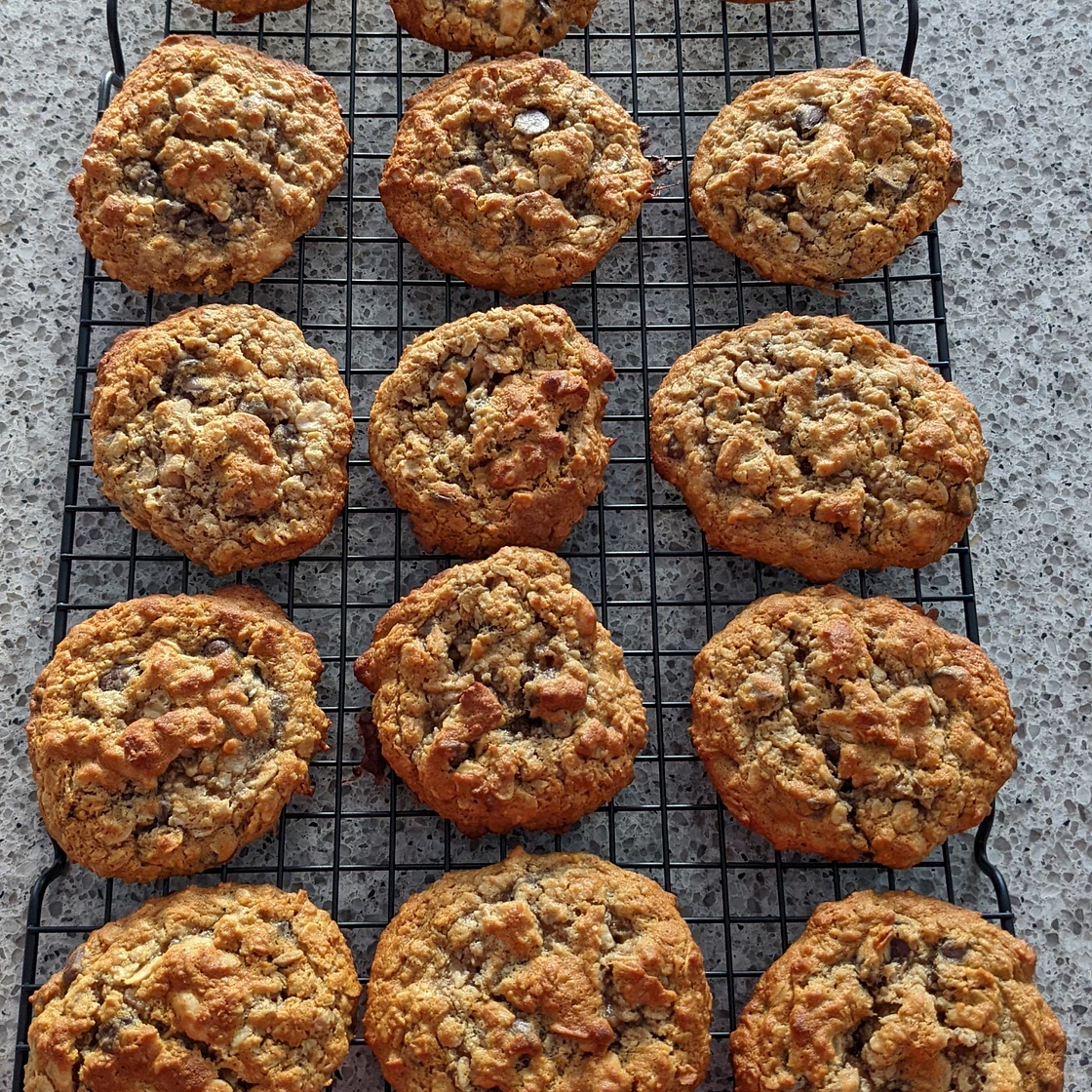 Oatmeal peanut chocolate chip cookies RM
