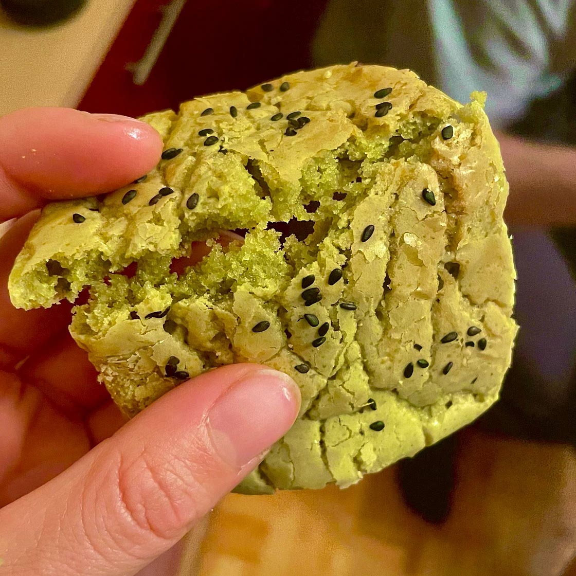 Matcha Crinkle Cookies