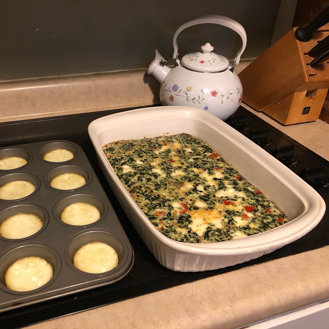 Spinach, Feta, and Artichoke Breakfast Bake