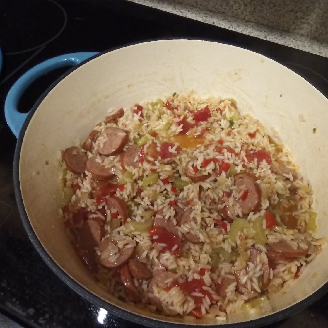 Shrimp and Sausage Jambalaya (Dutch Oven)