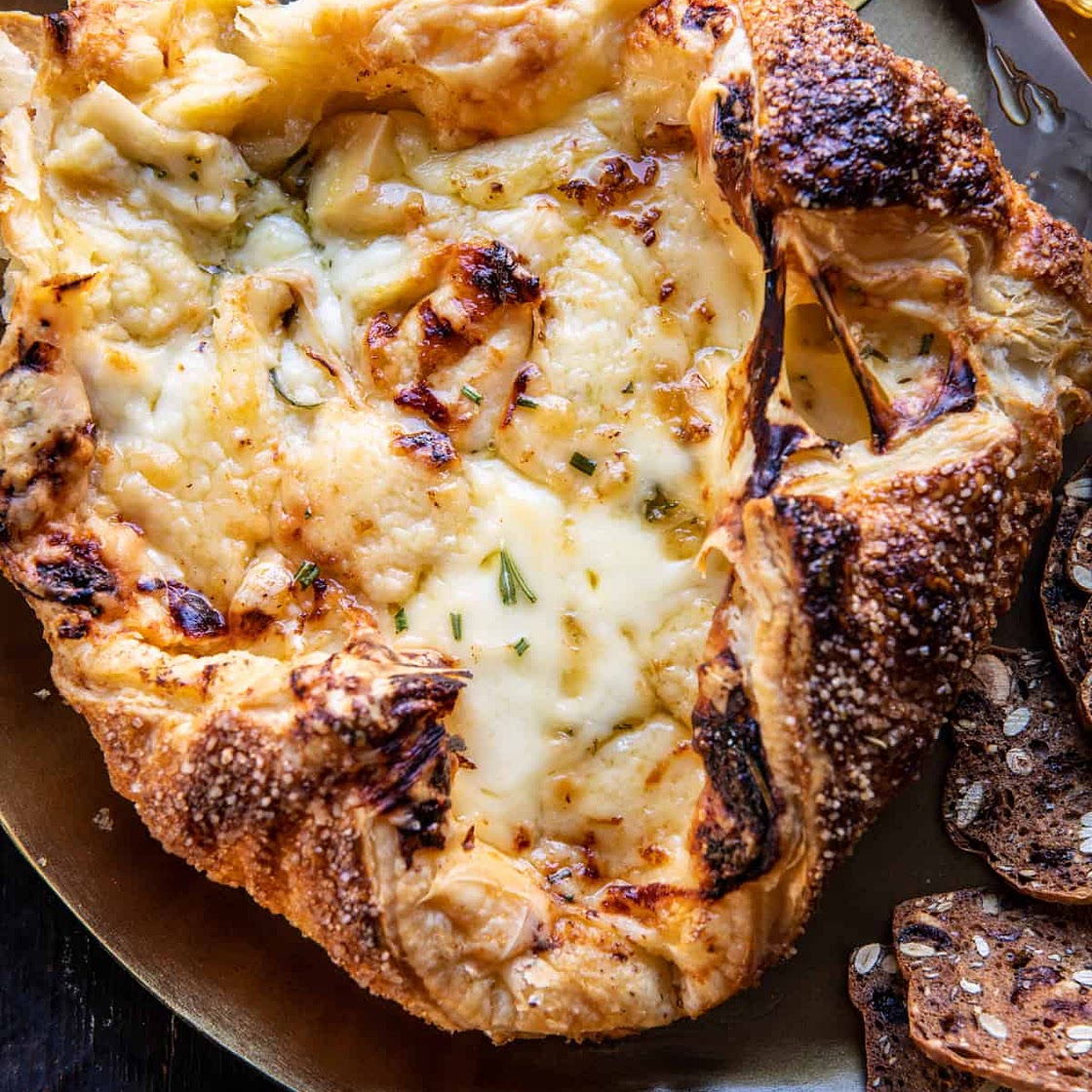Baked Gruyère in Pastry with Rosemary and Garlic