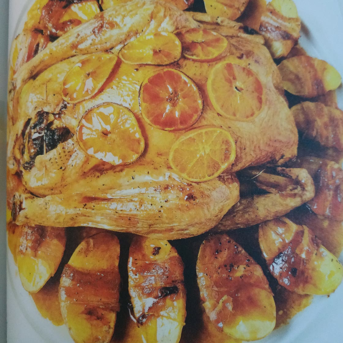 Chapon caramélisé à la mandarine