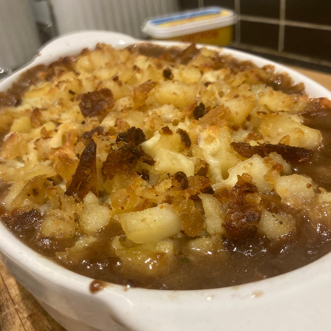 Leftover lamb shepherds pie